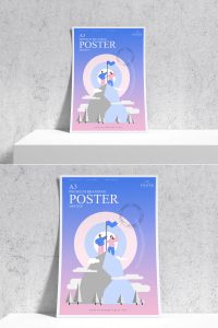Free-Stand-Up-Curved-Poster-Mockup