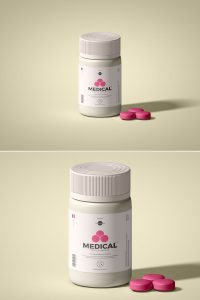 Free-Pills-with-Medicine-Bottle-Mockup