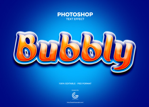 Free-Bubbly-Photoshop-Text-Effect-300