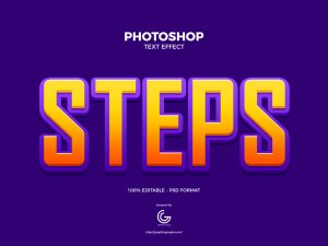 Free-Steps-Photoshop-Text-Effect