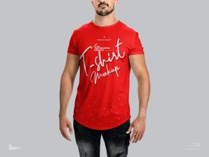 Free-Premium-Man-Wearing-T-Shirt-Mockup