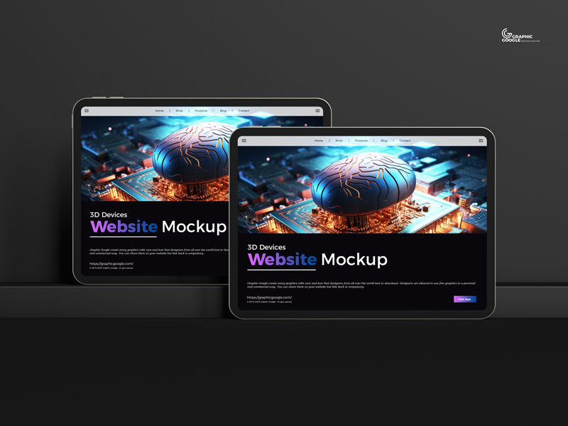 Free-3d-Devices-Website-Mockup