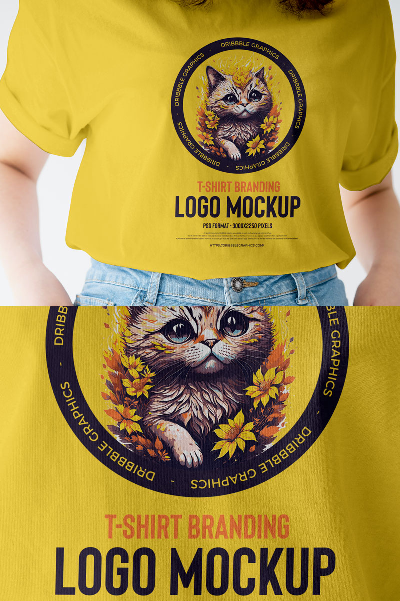 Free-Logo-Branding-Girl-T-Shirt-Mockup