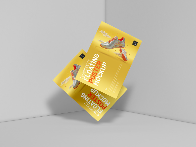 Free-Brand-Identity-Floating-Poster-Mockup