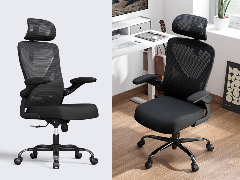High-Back-Headrest-Lumbar-Support-Desk-Chair