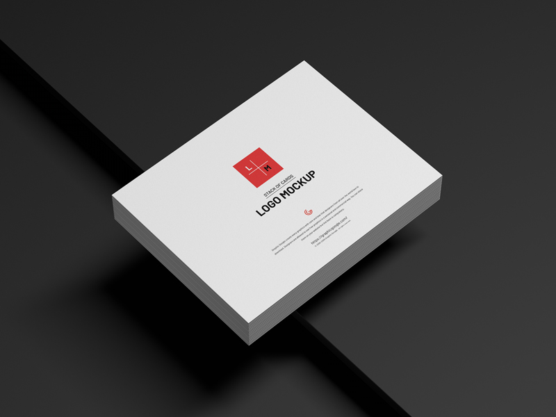 Free-Stack-of-Cards-Logo-Mockup