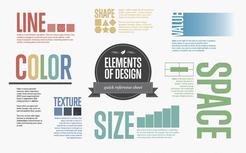 8 essential graphic design elements including color typography and balance