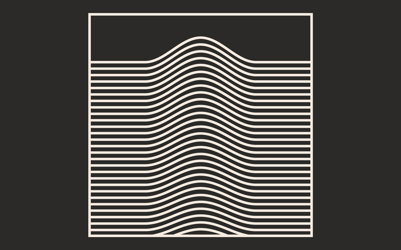 Example of line element in graphic design using straight and curved lines to create visual structure