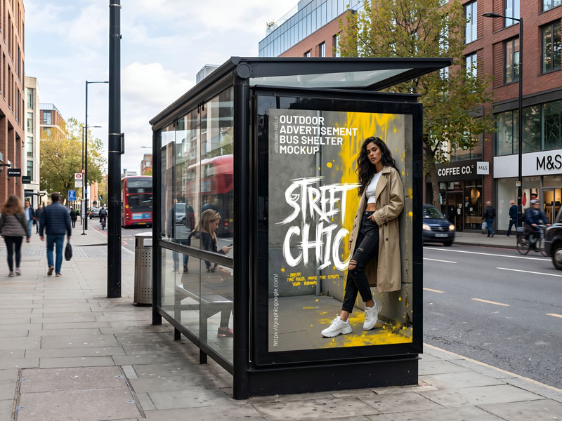 Free-Outdoor-Advertisement-Bus-Shelter-Mockup-PSD-2026