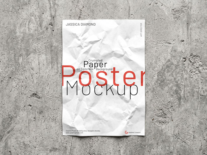 Crumpled-Paper-On-Concrete-Background-Poster-Mockup