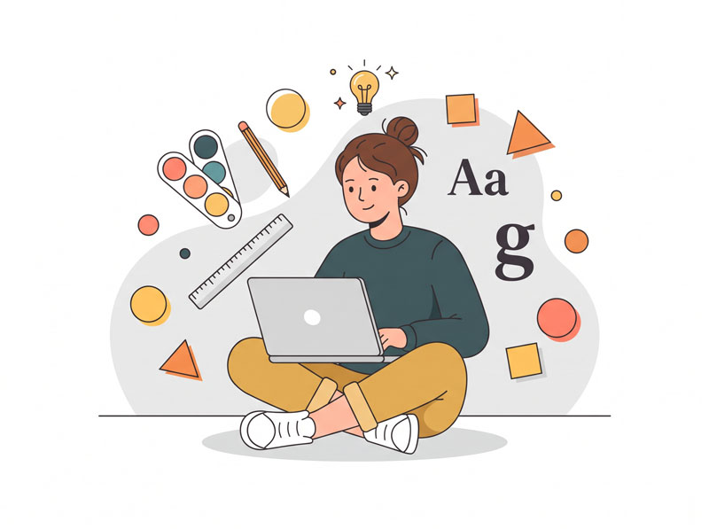 Designer_sitting_with_laptop_Illustration