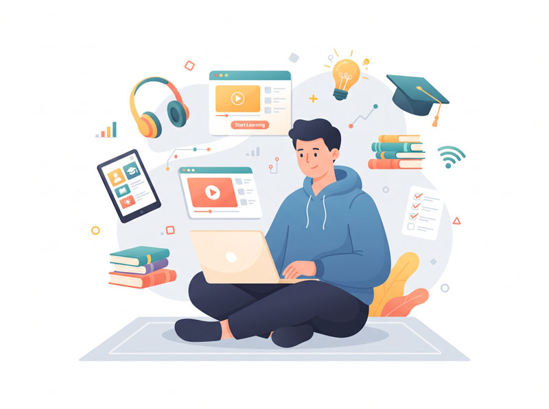 Illustration_Person_learning_online_from_laptop