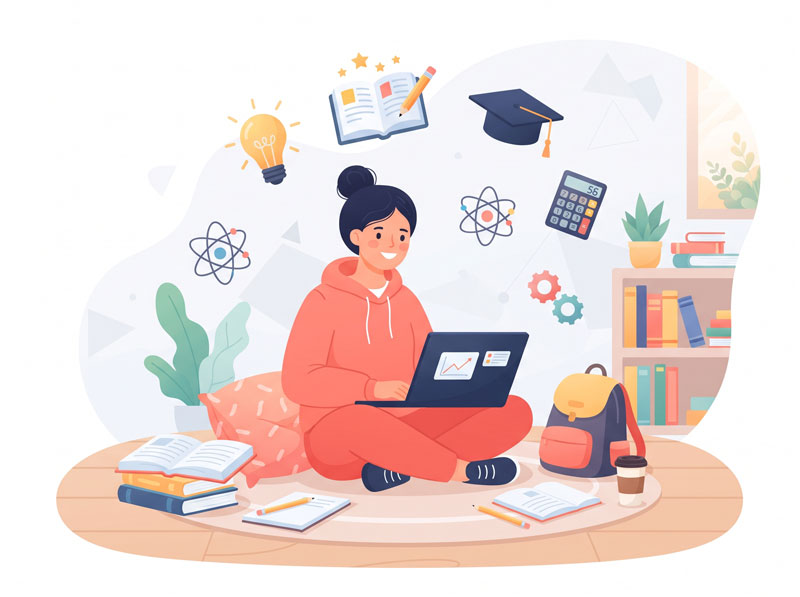 Illustration_Student_learning_with_laptop