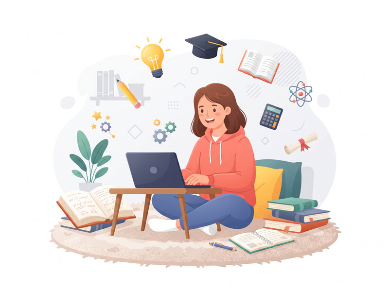Student_learning_with_laptop_Illustration