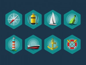 8 Free Sea Icons Set