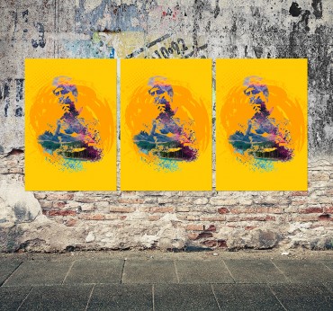 Download Free Grunge Poster Mockup - Graphic Google - Tasty Graphic ...