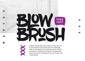Free Artistic Blow Brush Font-300