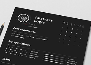 Free Abstract Resume Template For Designers-Preview Image