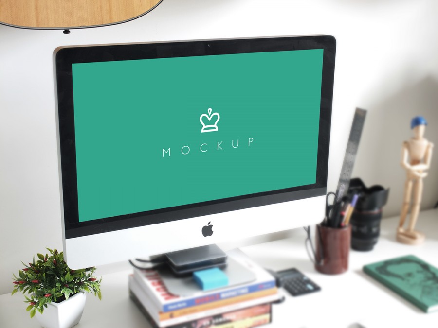 Free iMac Psd Mockup - Graphic Google - Tasty Graphic Designs