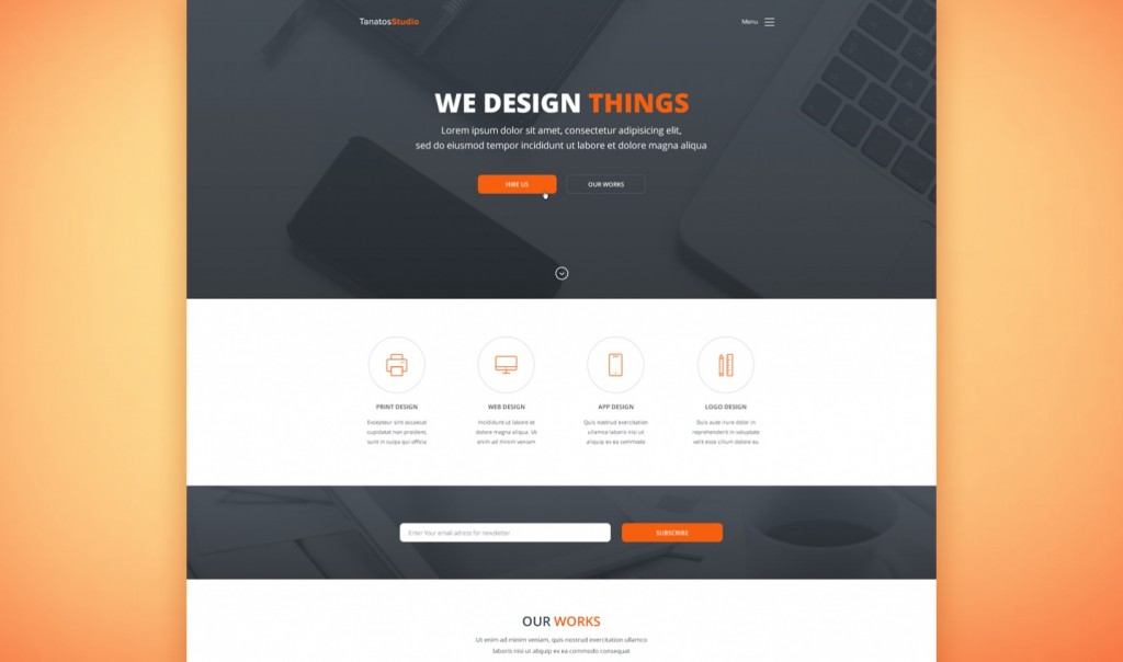 Tanatos Free PSD Template - Graphic Google - Tasty Graphic Designs ...