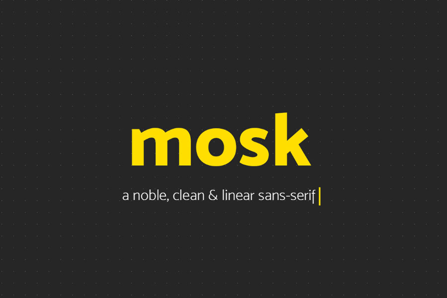 Free Mosk Clean and Linear Sans Serif Font-1