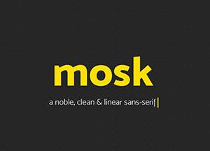 Free Mosk Clean and Linear Sans Serif Font