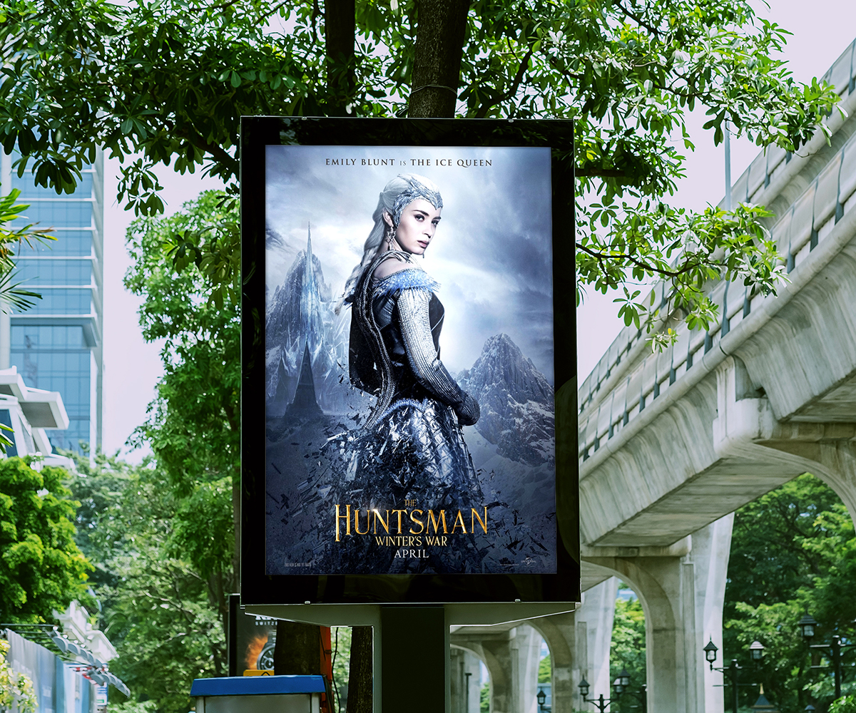 Free Road Side Poster Mockup For Advertisement