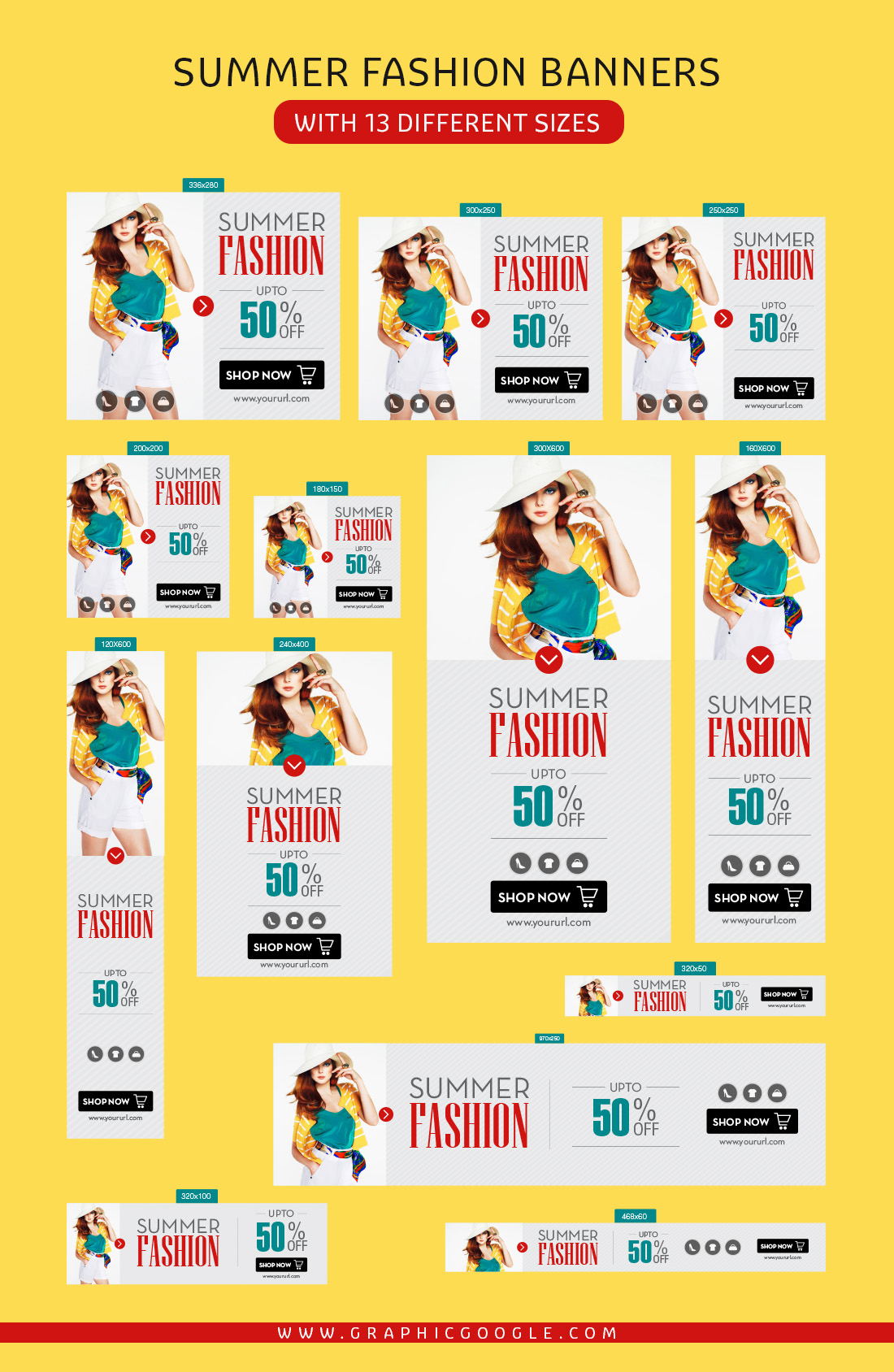 Free Summer Fashion Banners with 13 Different Sizes-1