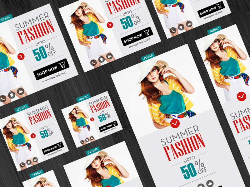 Free Summer Fashion Banners with 13 Different Sizes-300