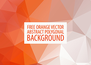 Orange Vector Abstract Polygonal Background Preview Image