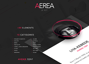 Free AEREA UI-UX Kit with Plus 50 Elements