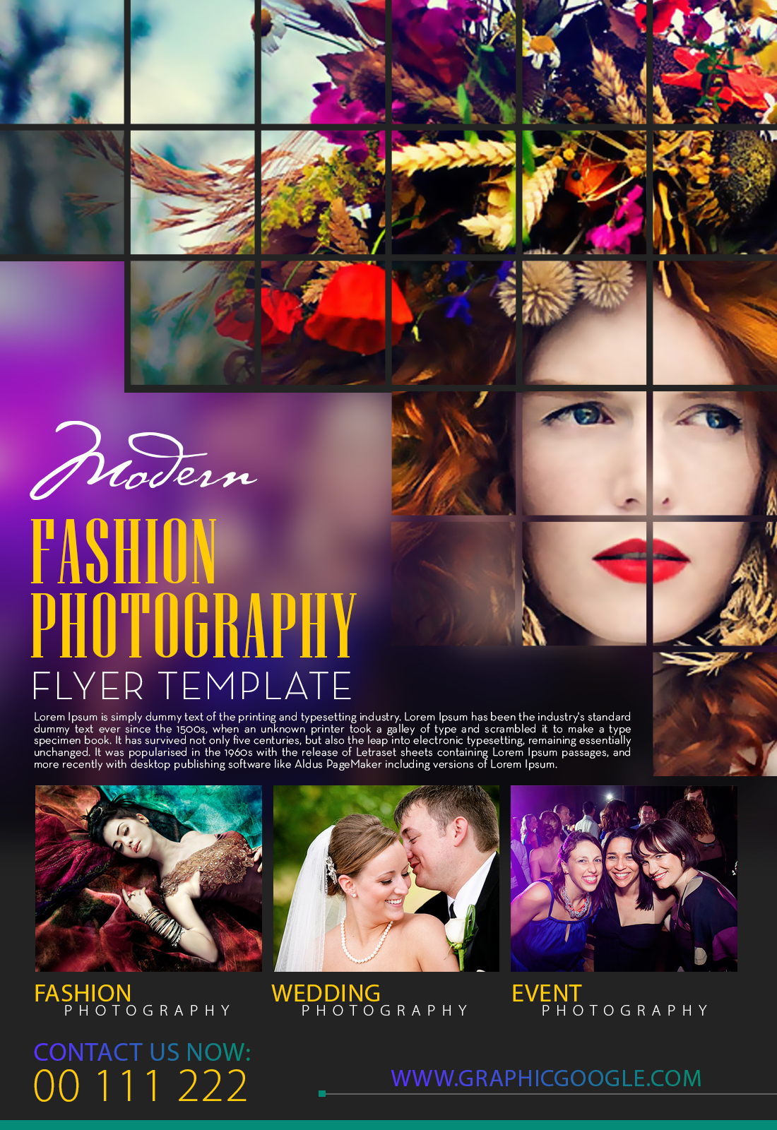 Free Modern Fashion Photography Flyer Template-2