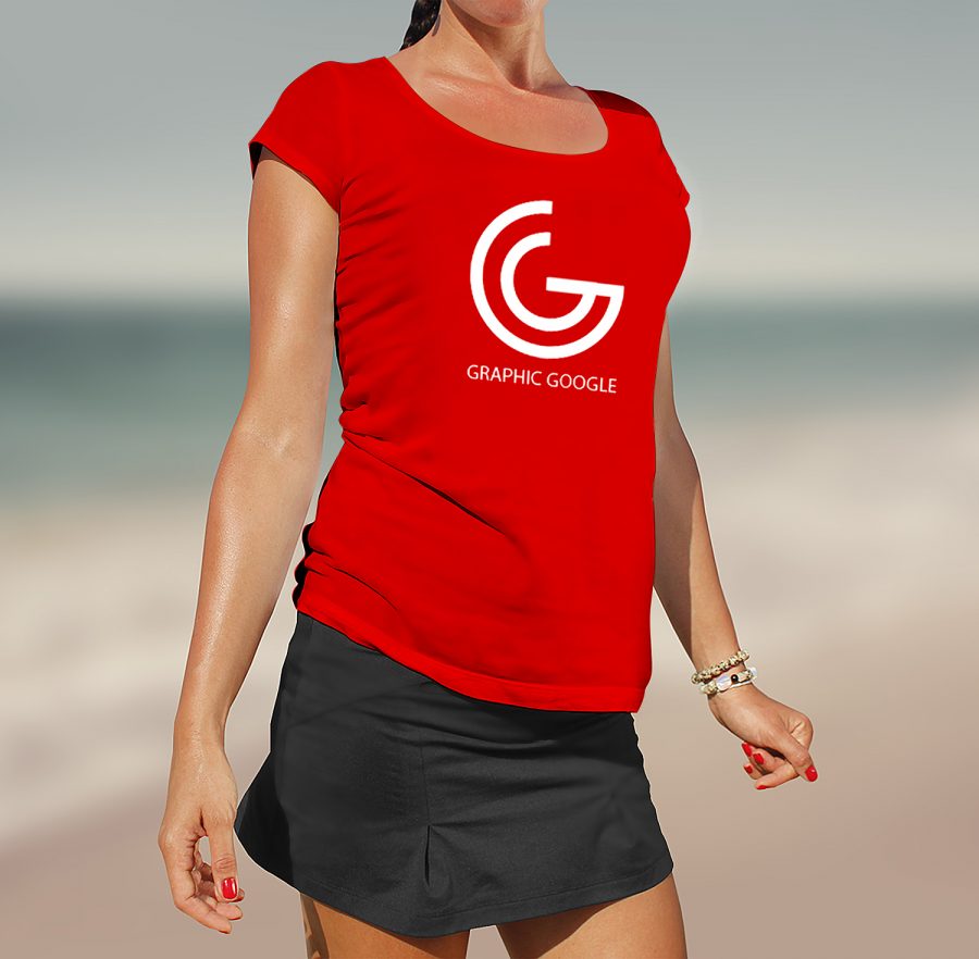 Free Girl T-Shirt Mockup - Graphic Google - Tasty Graphic Designs ...