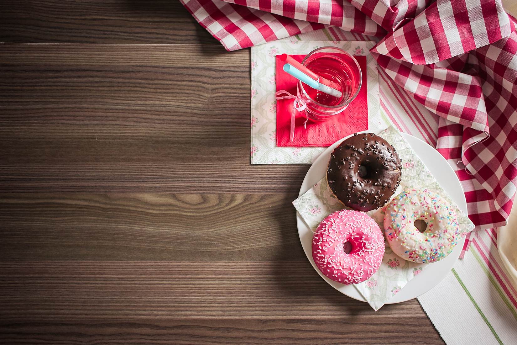 Sweet & Colorful Donuts Stock Photo
