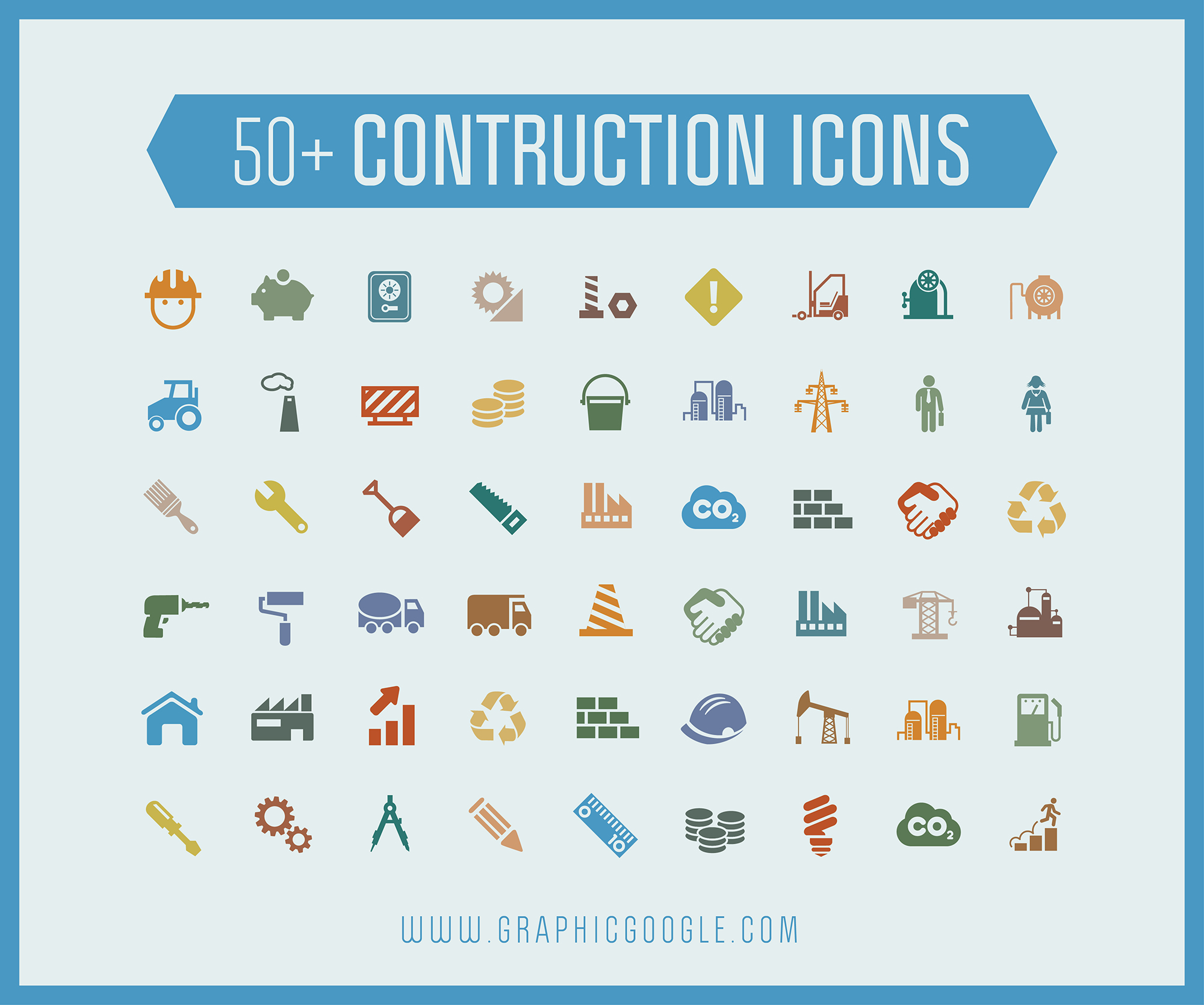 50+ Construction Icons-600