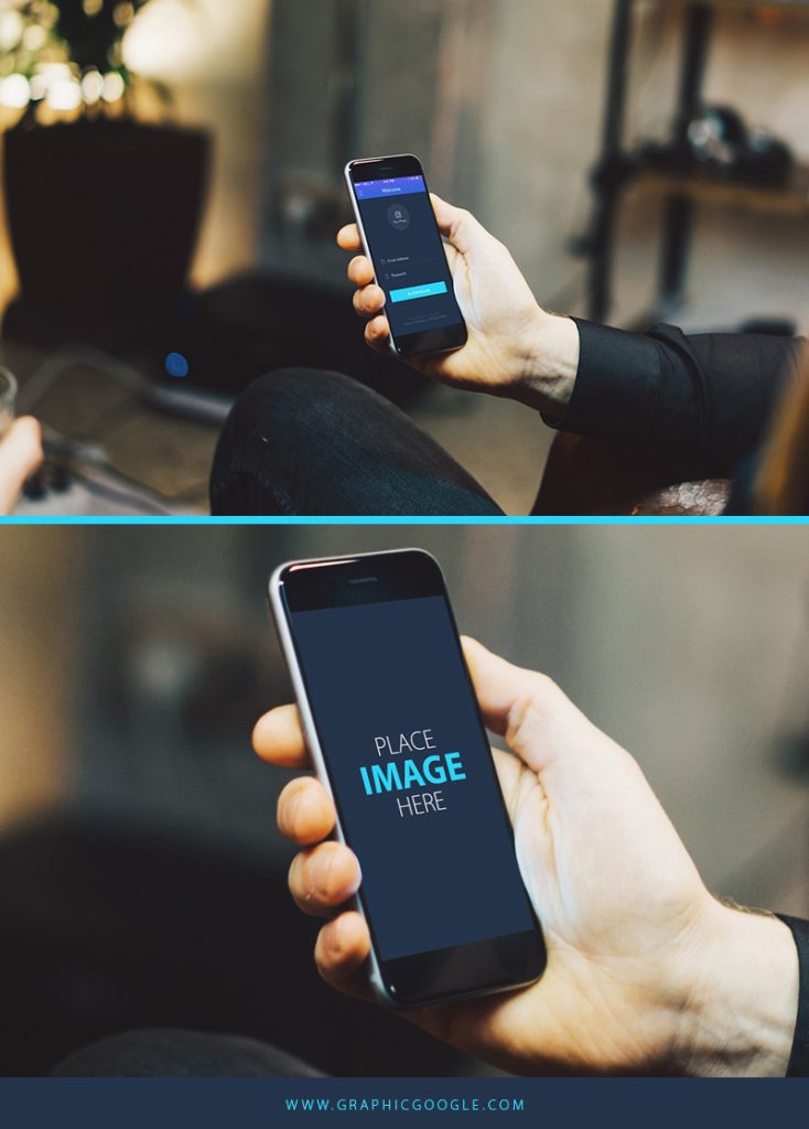 Free Executive Smartphone in Hand Mockup PSDGraphic