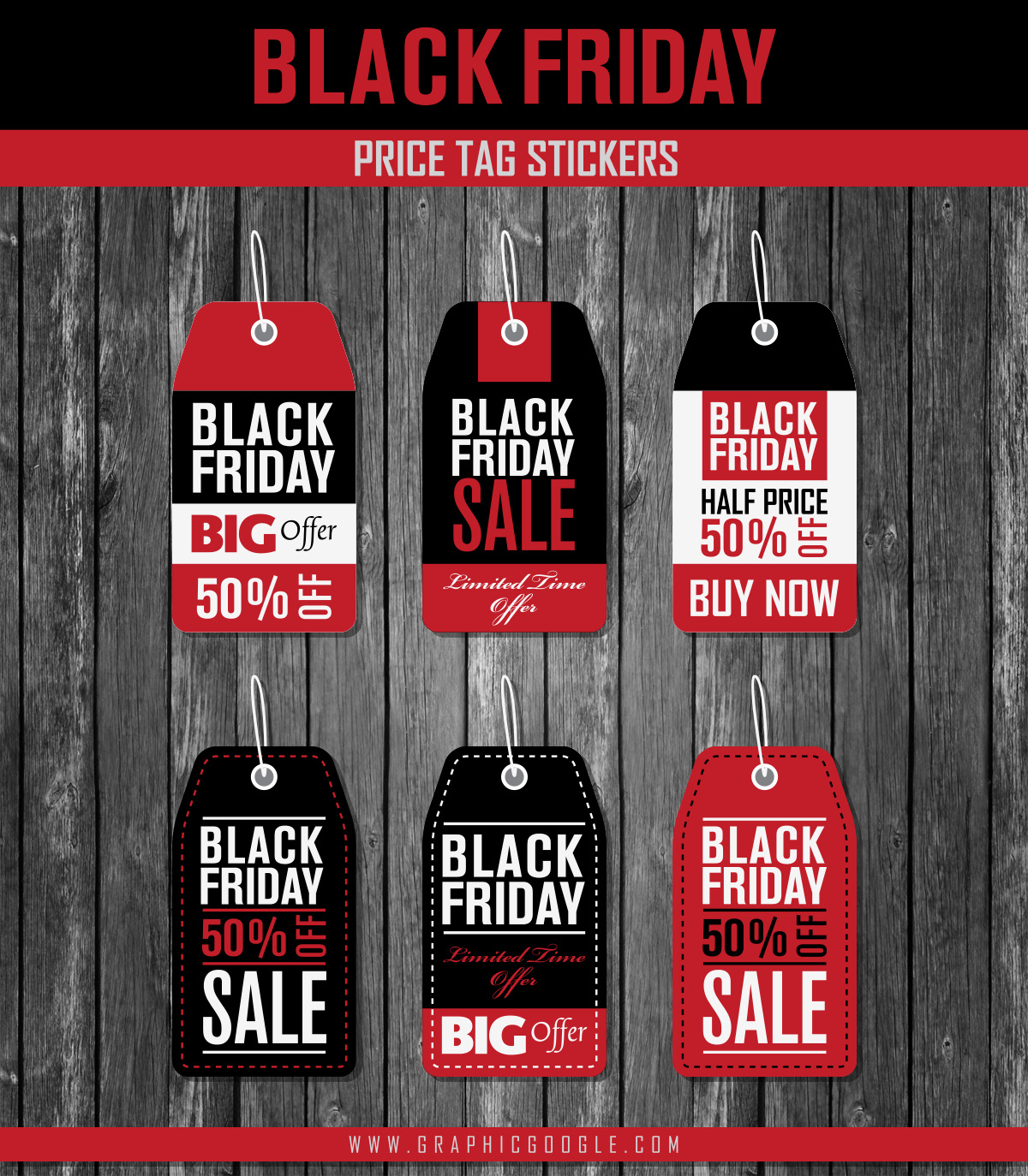 Free Black Friday Price Tag Stickers Vectors For Graphic Designers