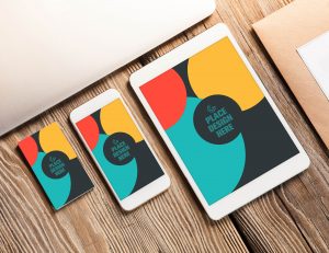 Business Card, Smart Phone and Tablet Mock-up
