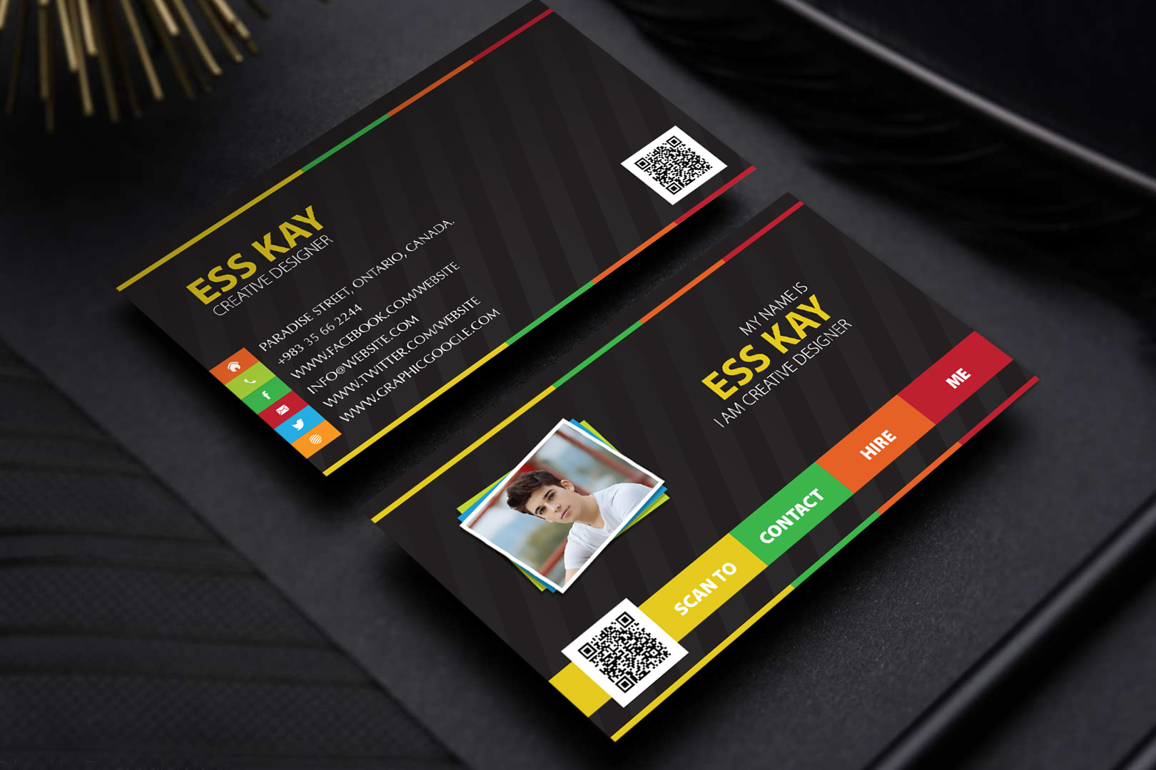 Free Designers Creative Personal Business Card Template PSD