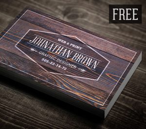 free-retro-wooden-business-card-template-design