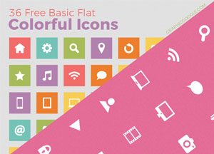 36-free-basic-flat-colorful-icons