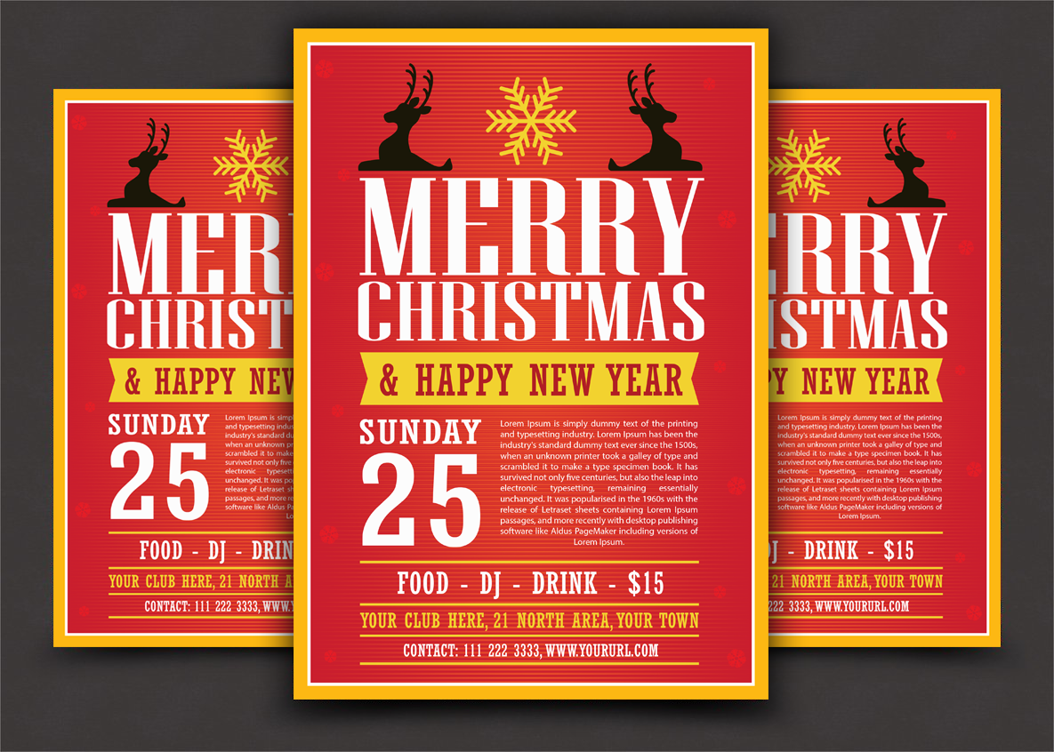 free-modern-christmas-flyer-template