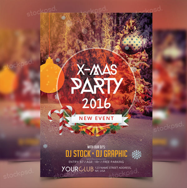 free-x-mas-party-flyer-template-design