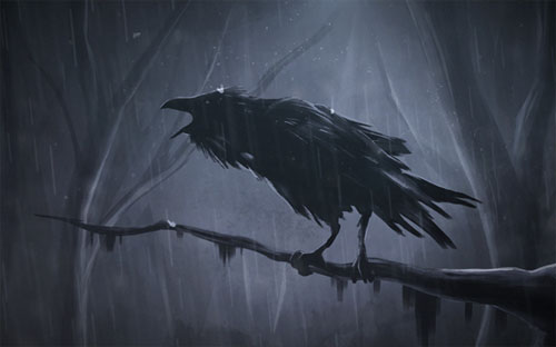 how-to-draw-wild-crow-in-dark-scene