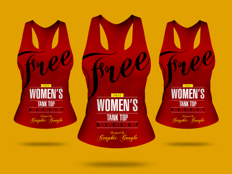 Download Free Front View Women's Tank Top Mock-up Psd For BrandingGraphic Google - Tasty Graphic Designs ...