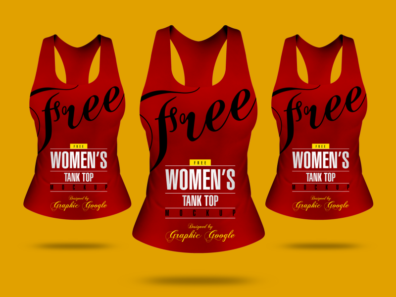 Download Free Front View Women's Tank Top Mock-up Psd For ...