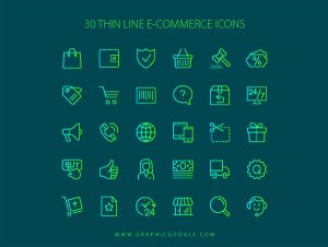 30-Free-Thin-Line-E-Commerce-Icons