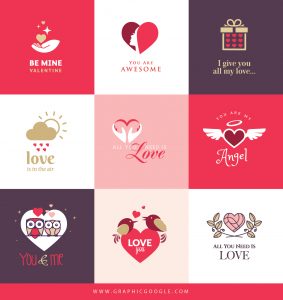 9 Free Valentine Cards in Vector Format 2017