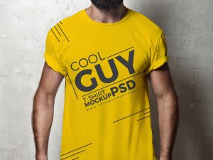 Free-Cool-Guy-T-Shirt-MockUp-Psd