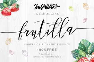 Free Fruitilla Modern Script Typeface